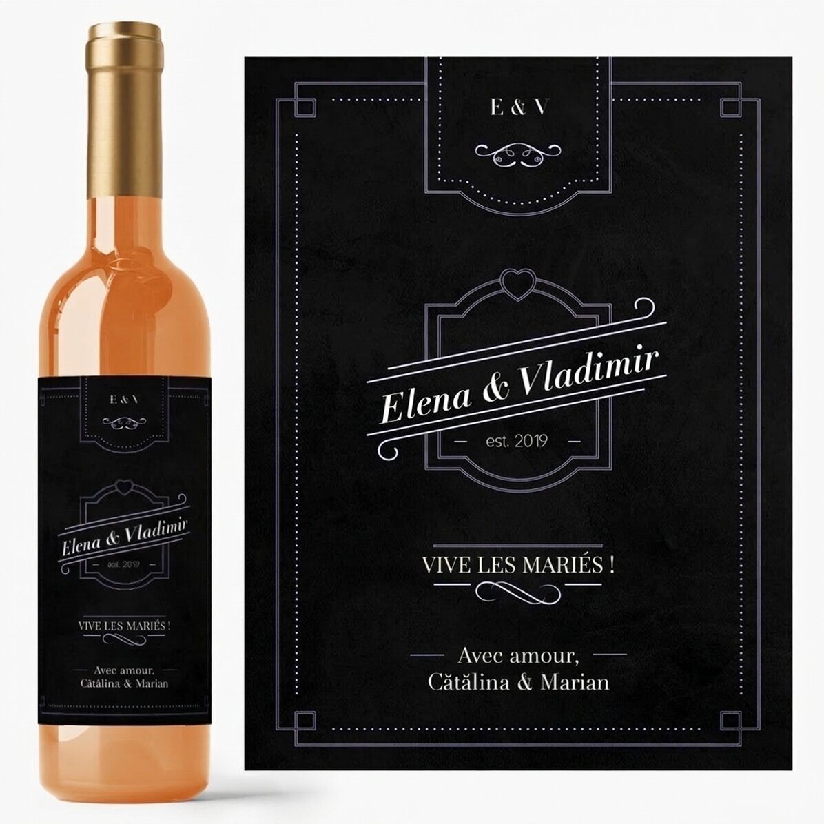 Vin personnalisé avec un message - Occasions spéciales