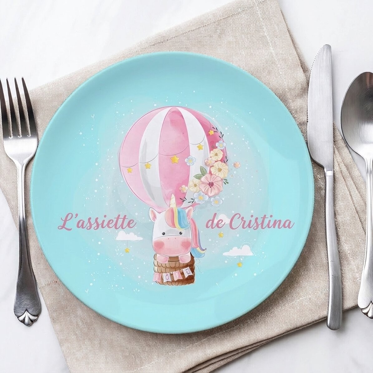 Assiette personnalisée avec texte - Balloon