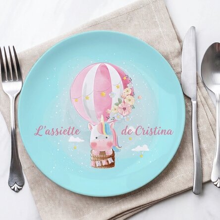 Assiette personnalisée avec texte - Balloon