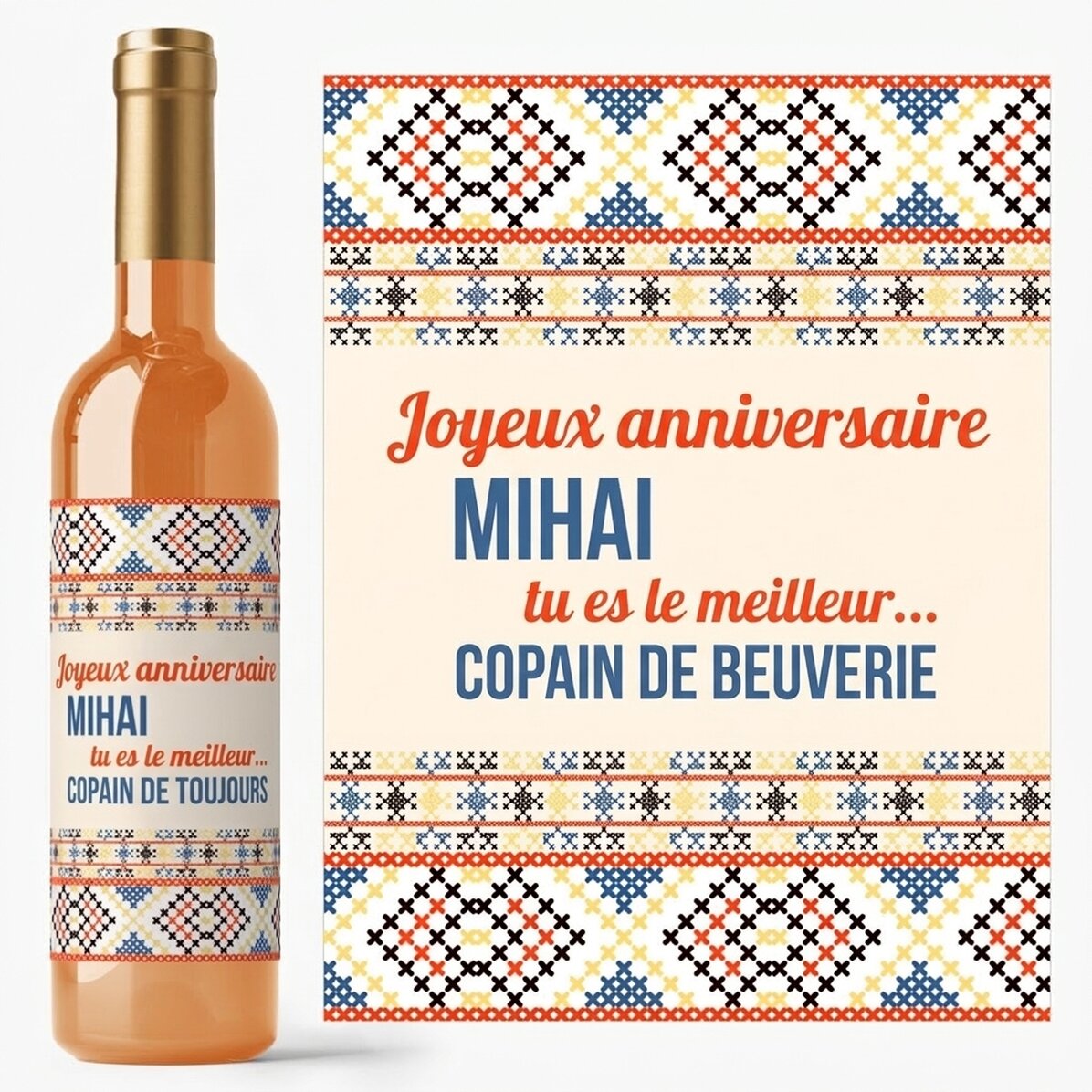 Vin personnalisé avec inscription - Modèle « Traditional »