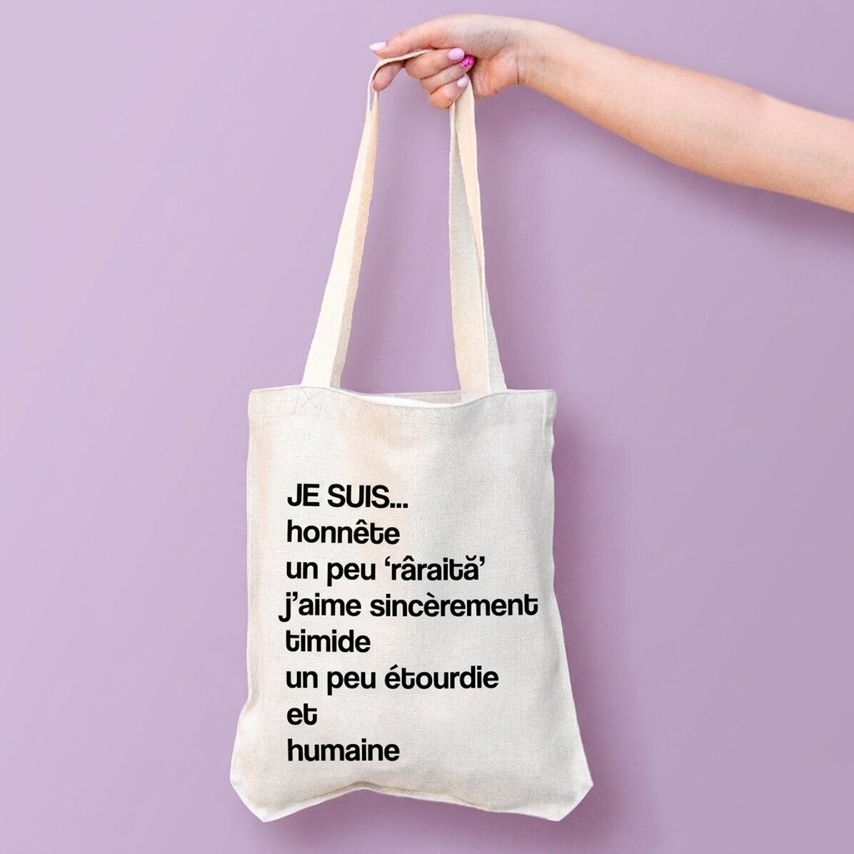 Sac personnalisé avec texte - Liste