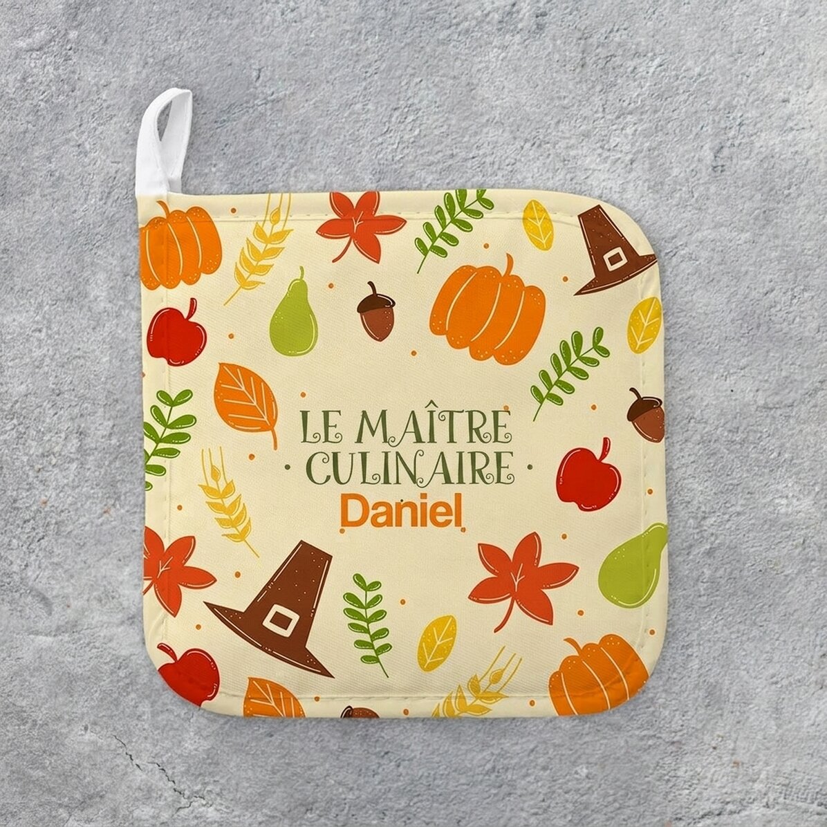 Sous-verre personnalisé pour casserole chaude avec inscription - Pumpkin