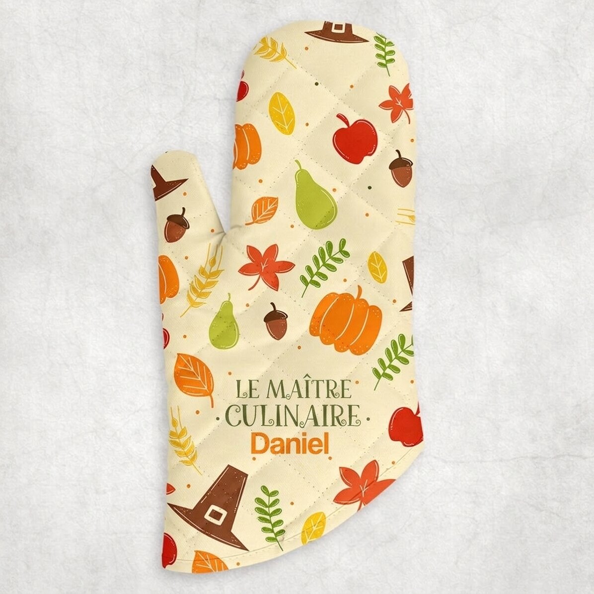 Gant de cuisine personnalisé avec inscription - Pumpkin