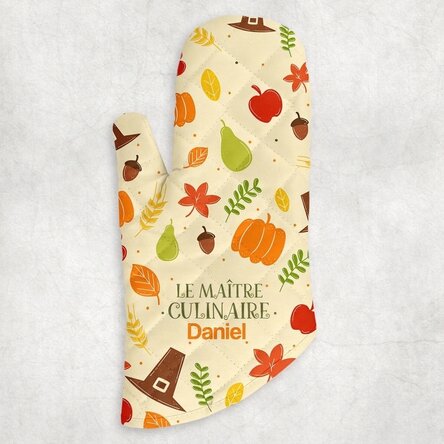 Gant de cuisine personnalisé avec inscription - Pumpkin