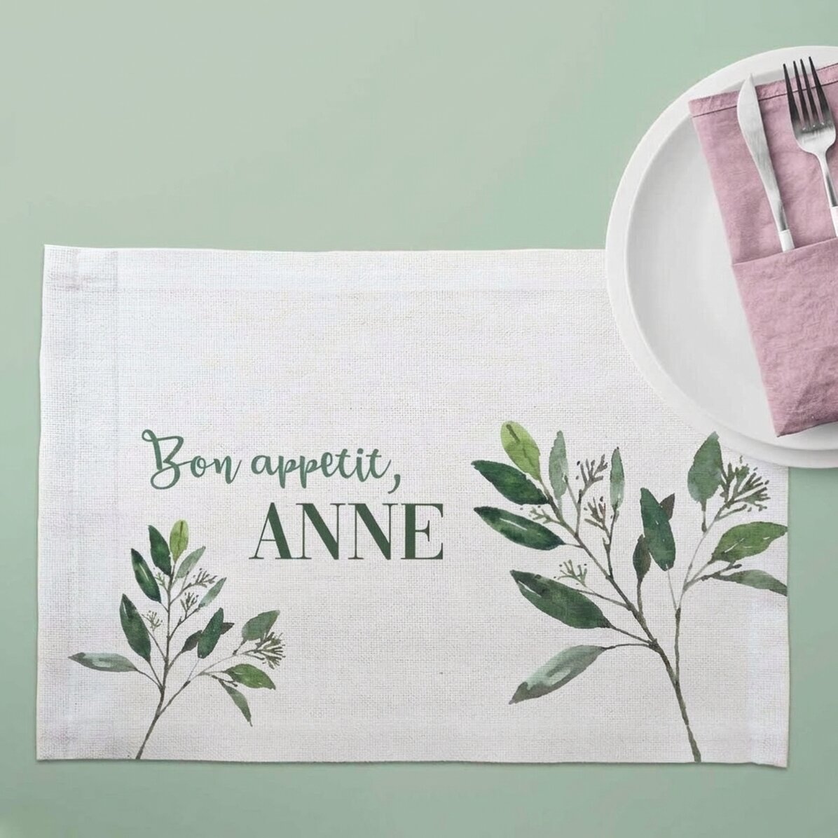 Sous-assiette personnalisée - Plantes à l