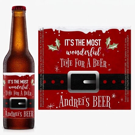 Bière personnalisée avec un message - Le meilleur moment pour boire une bière !