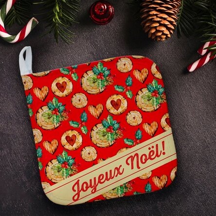 Sous-verre personnalisé pour casserole chaude avec inscription - Mistletoe