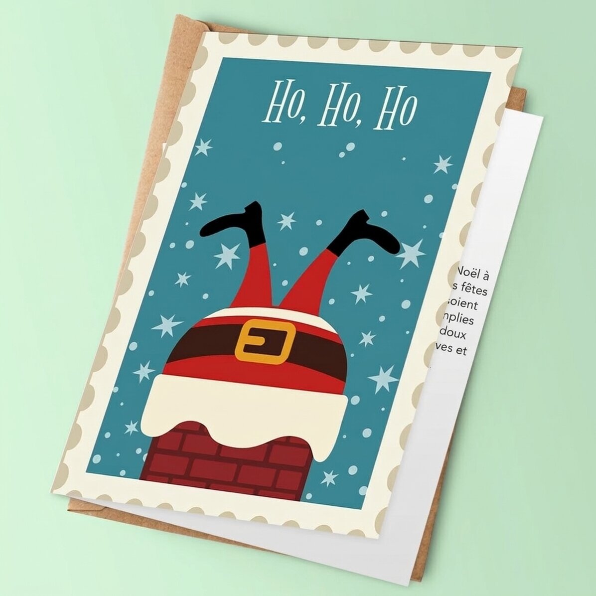 Carte de vœux personnalisée - Ho ho ho !