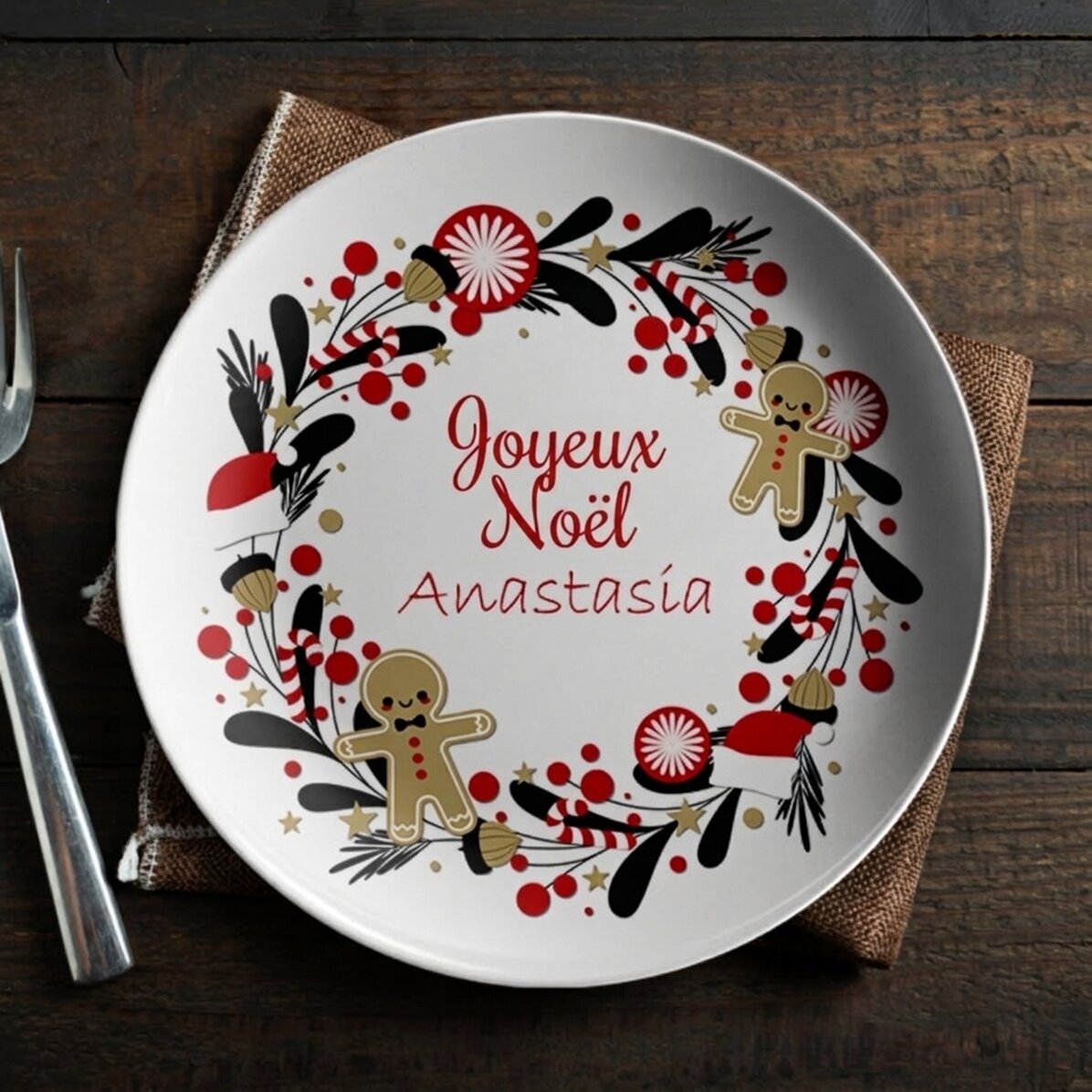 Assiette personnalisée avec inscription - Pain d