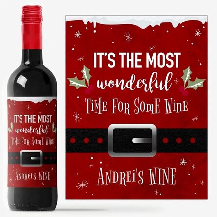 Vin personnalisé avec inscription - « Most wonderful time »