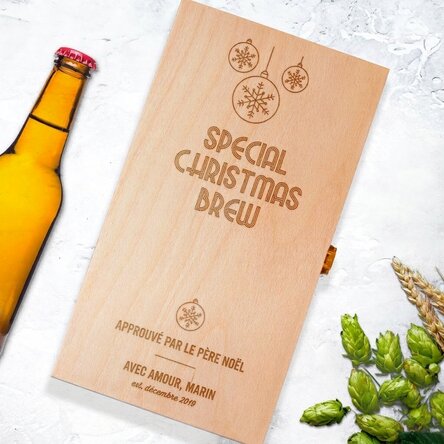 Caisse à bière personnalisée pour trois bouteilles - Special Christmas Brew