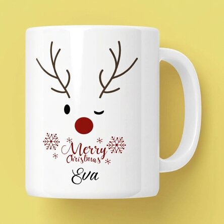 Tasse personnalisée avec texte - Renne