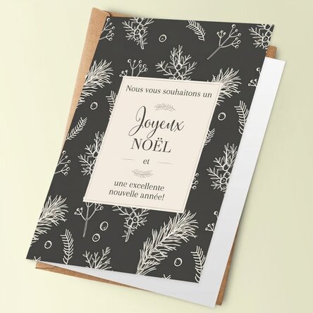 Carte de vœux personnalisée avec texte - Modèle Pin