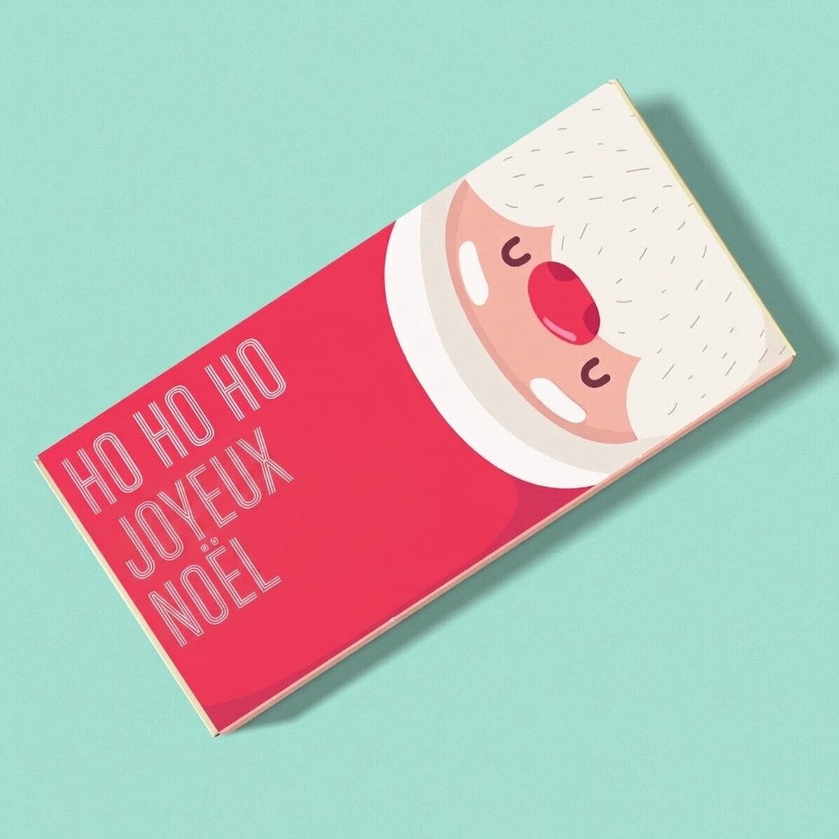 Chocolat personnalisé avec un message pour Noël - Ho Ho Ho