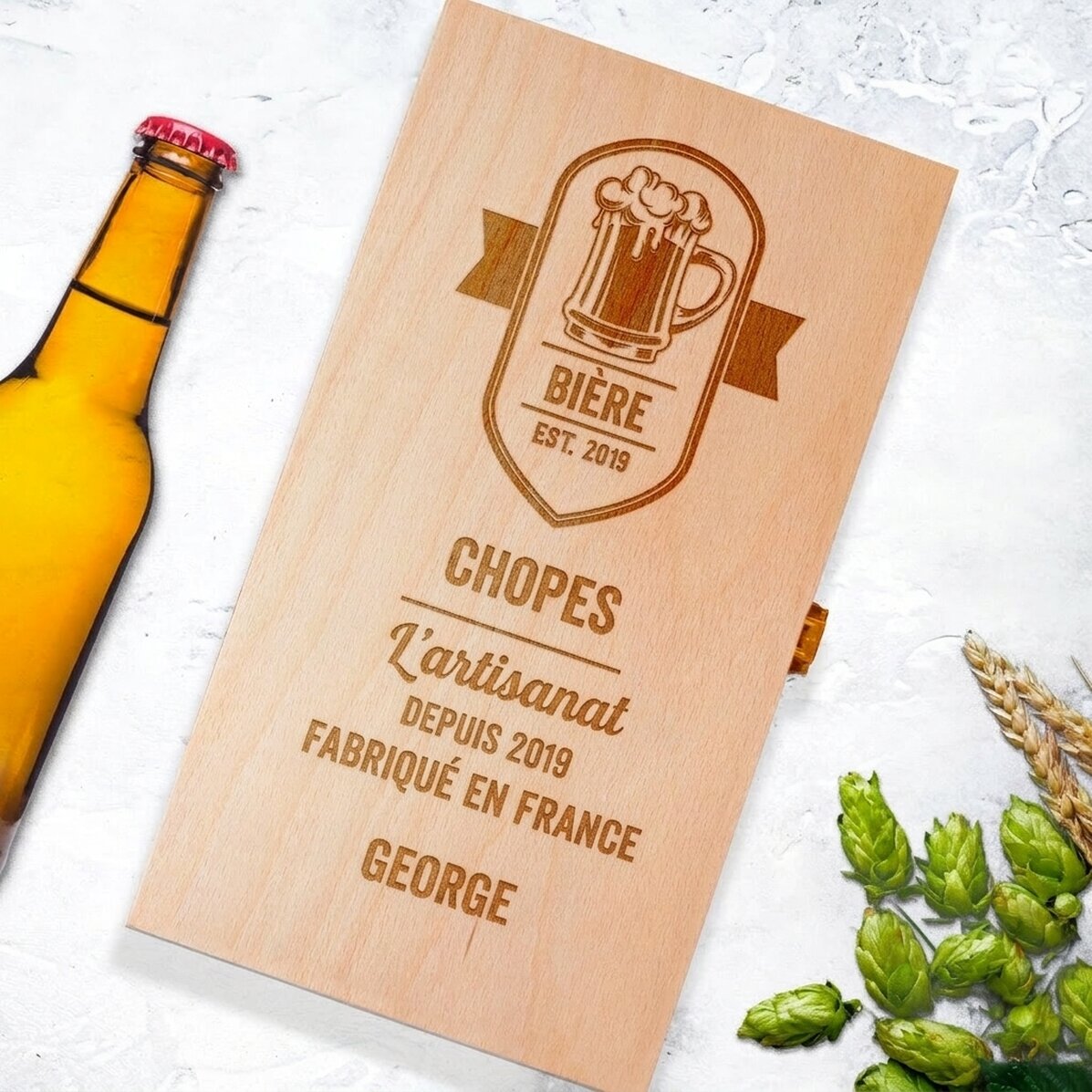 Caisse à bière personnalisée pour trois bouteilles - Best Beer Drinker