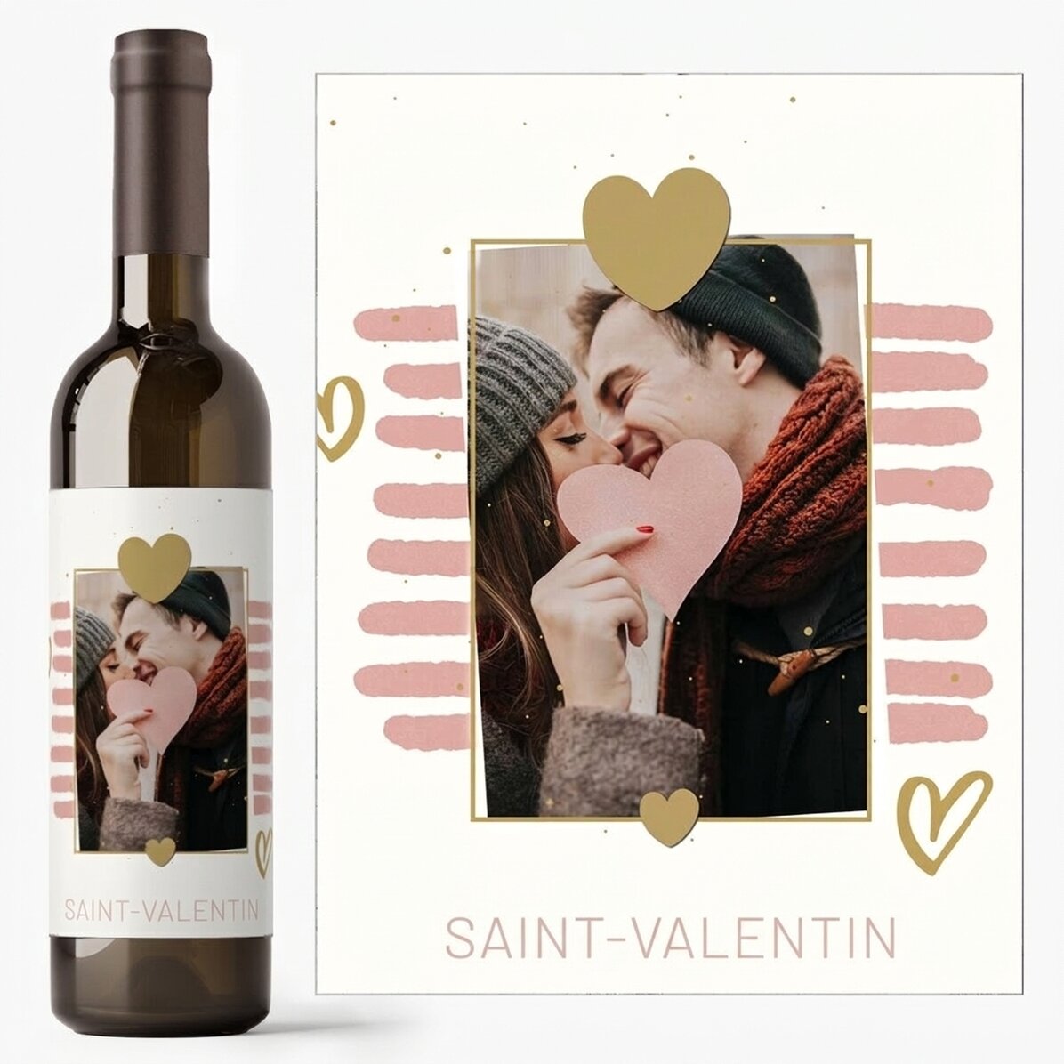 Vin personnalisé avec texte et photo - Together