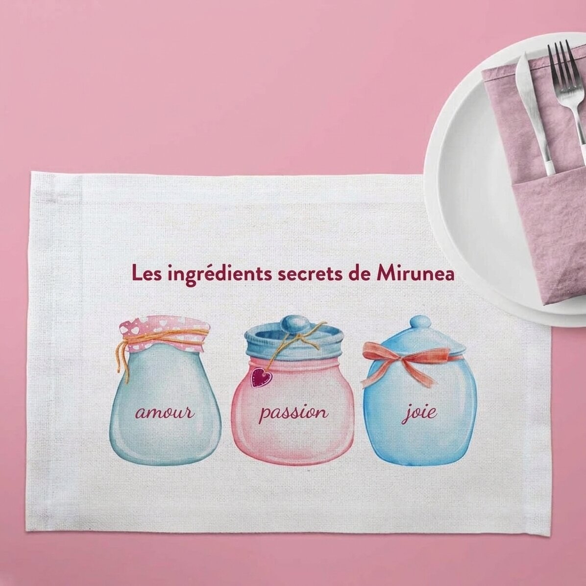 Sous-assiette personnalisée - Jars with love