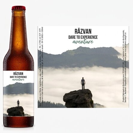 Bière personnalisée avec un texte et une photo - Dare to...