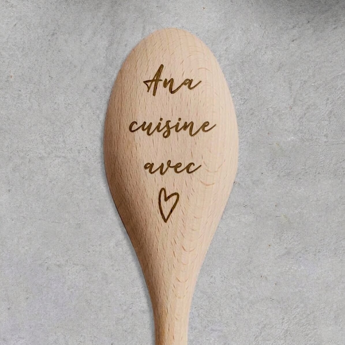 Cuillère en bois personnalisée - Cook with love