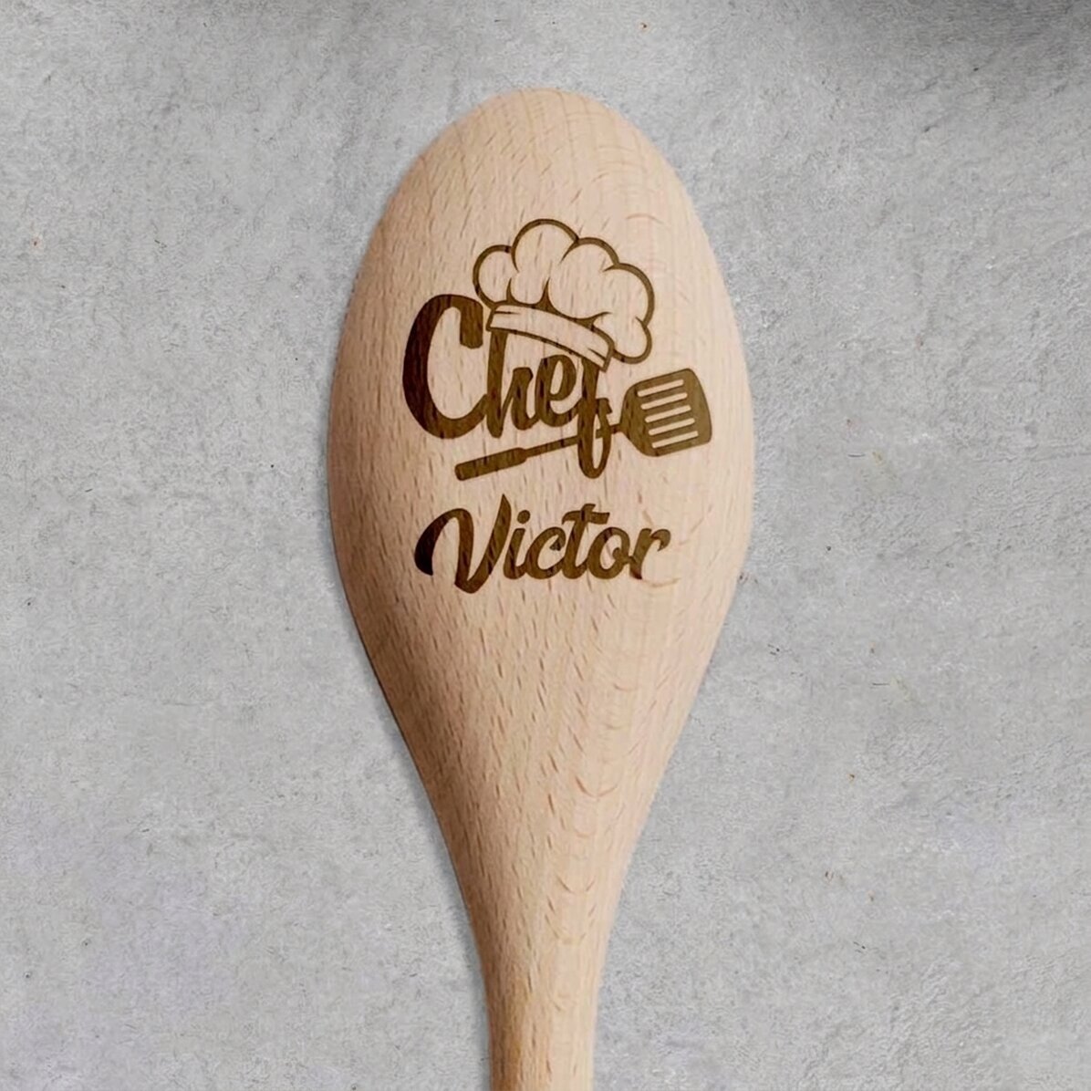 Cuillère en bois personnalisée - Cuisinier
