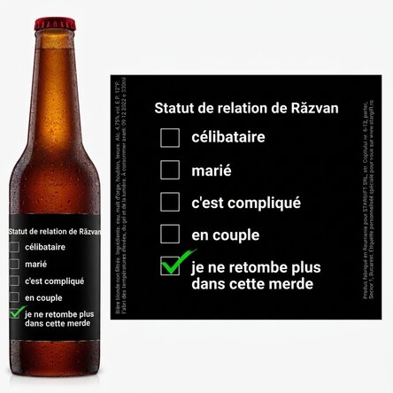 Bière personnalisée avec un texte - Unitaire