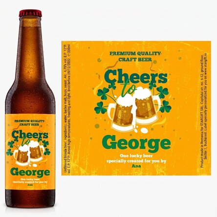 Bière personnalisée avec un message - À la santé de...