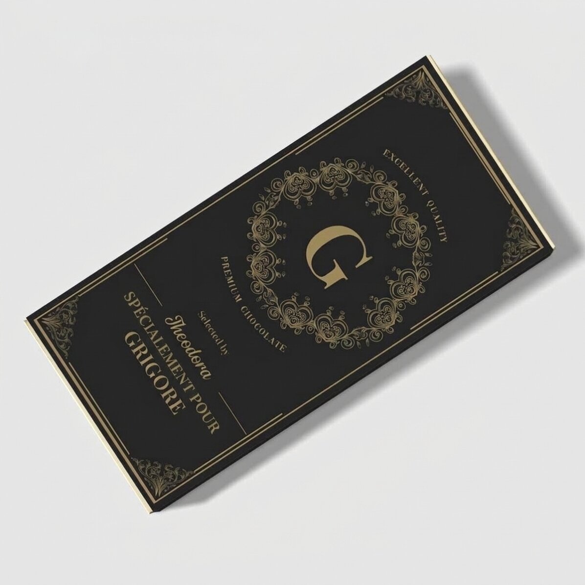 Chocolat personnalisé avec un message - Monogramme