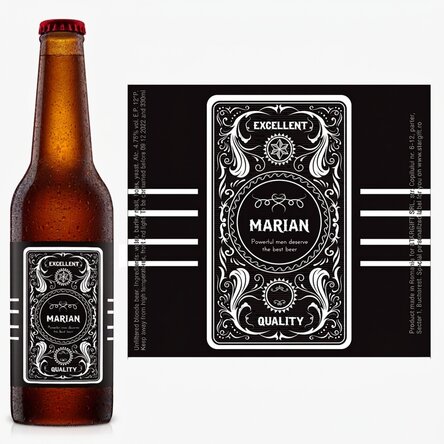 Personalised beer with text - Western