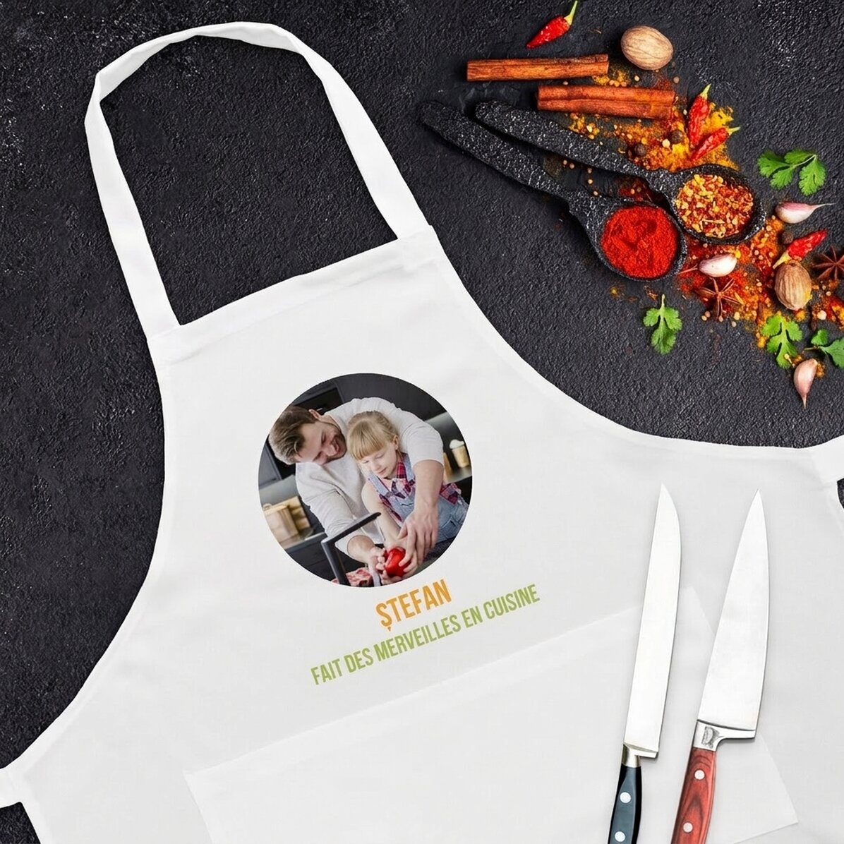 Assiette personnalisée avec photo et texte - Sorts de cuisine