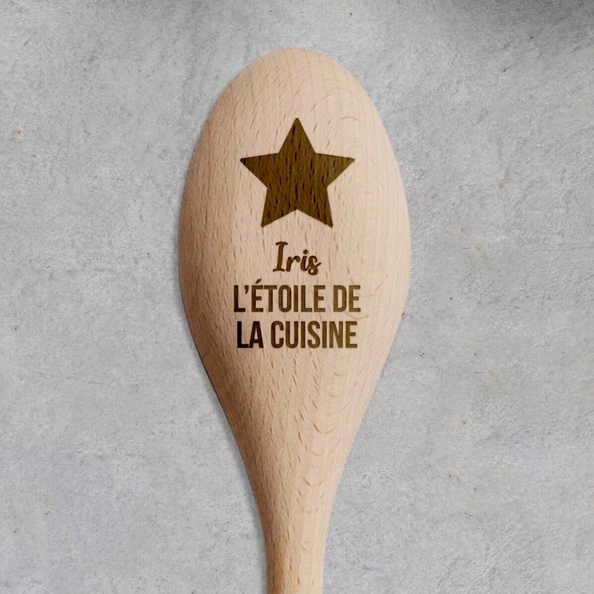 Cuillère en bois personnalisée - Star