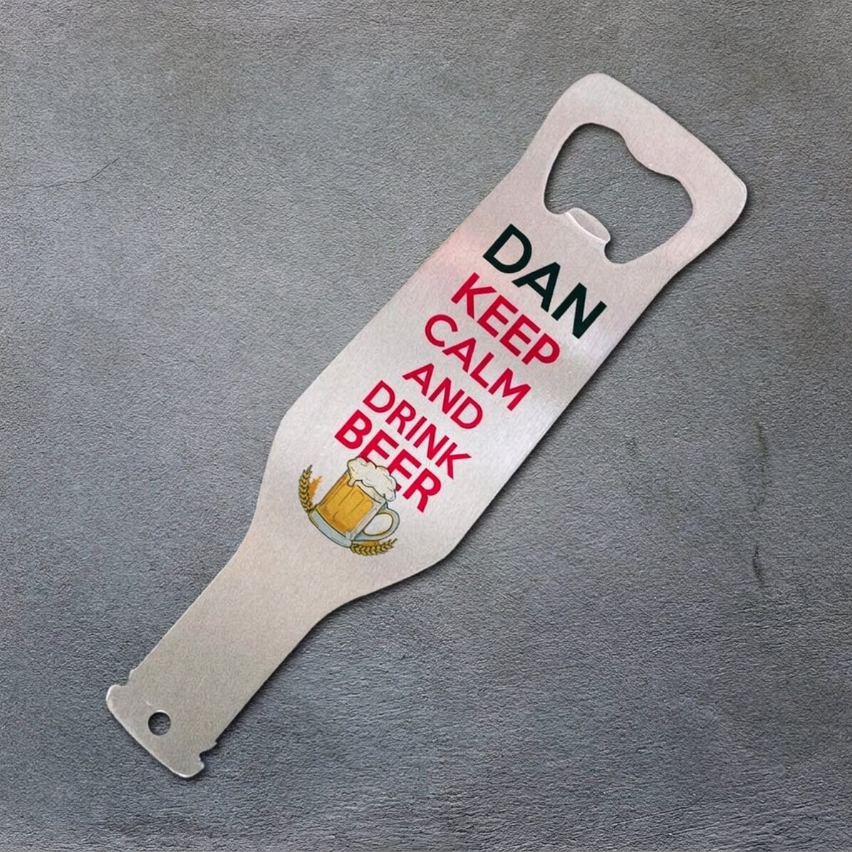 Ouvre-bouteille personnalisé - Keep calm and drink beer