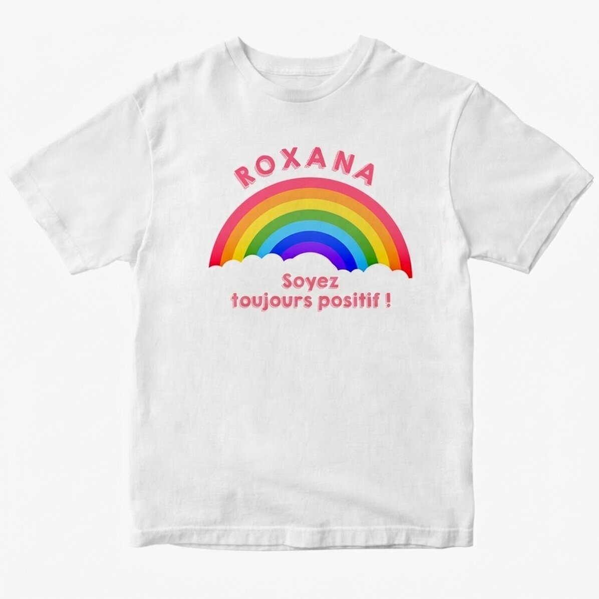 T-shirt personnalisé avec inscription - « Always be positive »