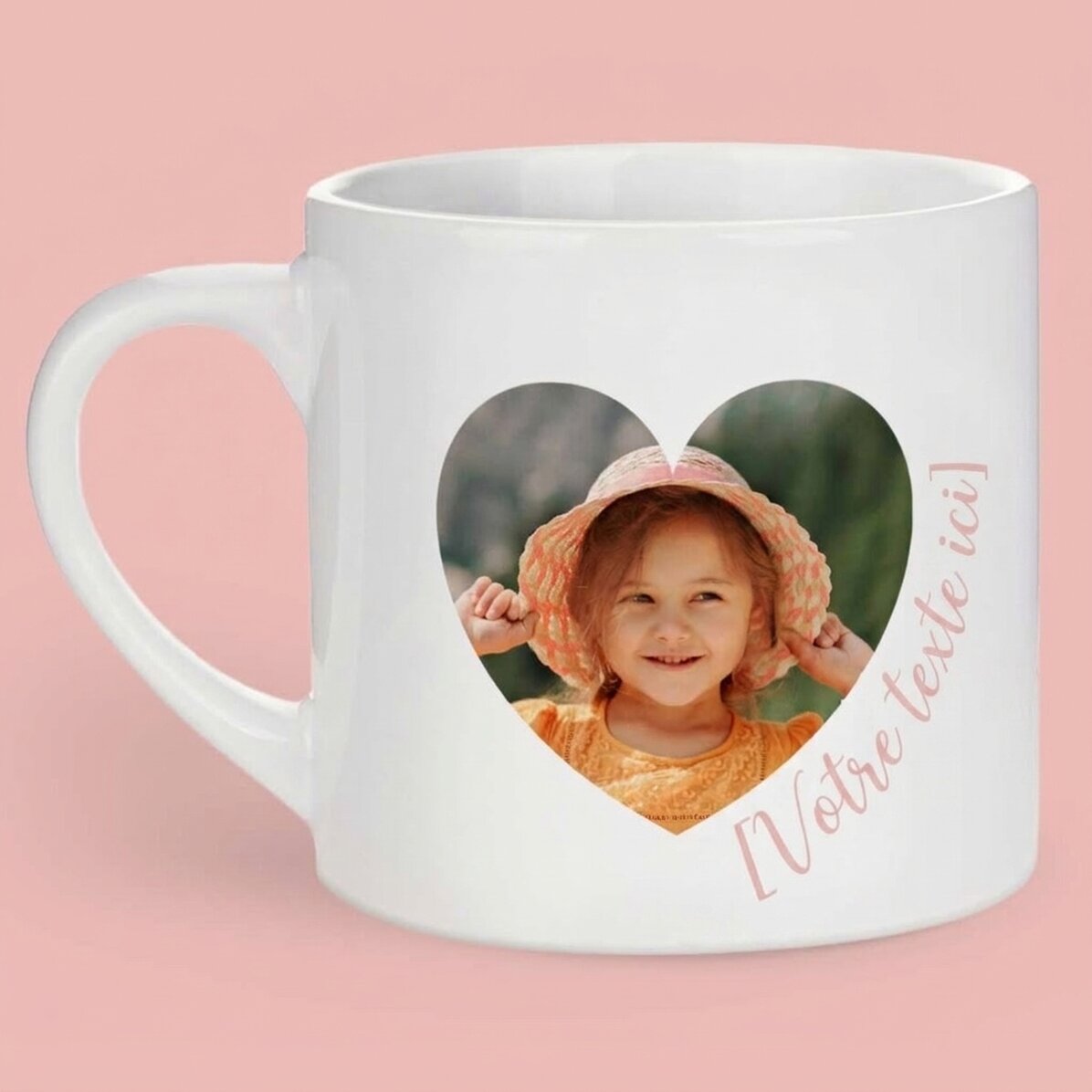 Tasse personnalisée pour enfants avec une photo et un texte