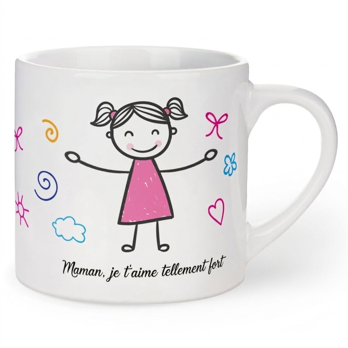 Tasse personnalisée pour enfants avec inscription - Petite fille
