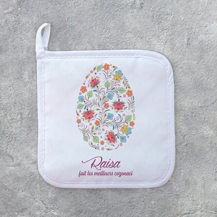 Sous-verre personnalisé pour casserole chaude avec inscription - Joyeuses Pâques