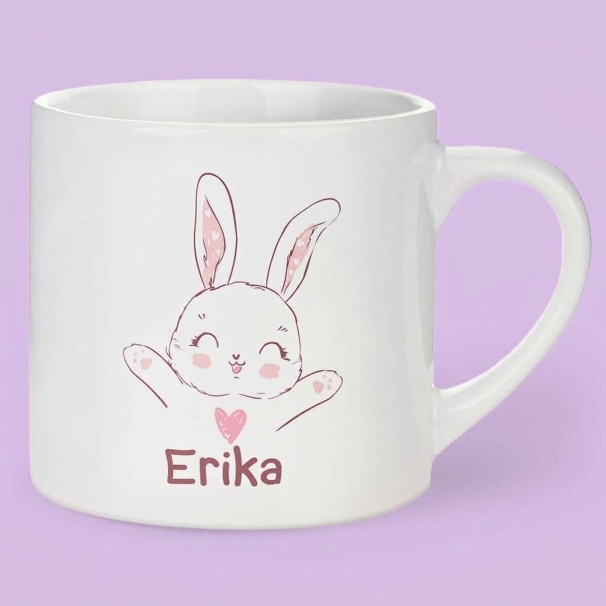 Tasse personnalisée pour enfants avec inscription - Lapin
