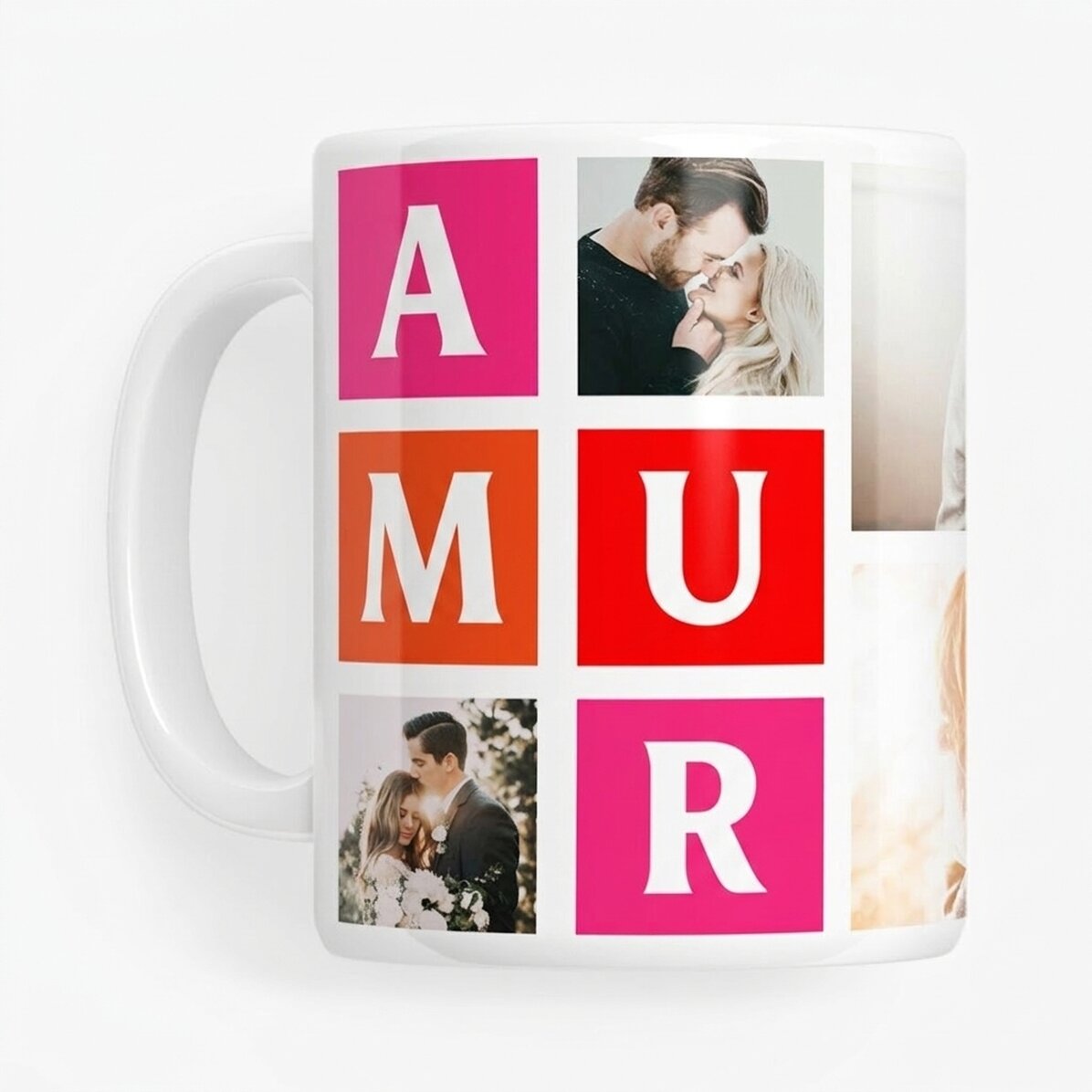 Tasse personnalisée avec 6 photos « love »