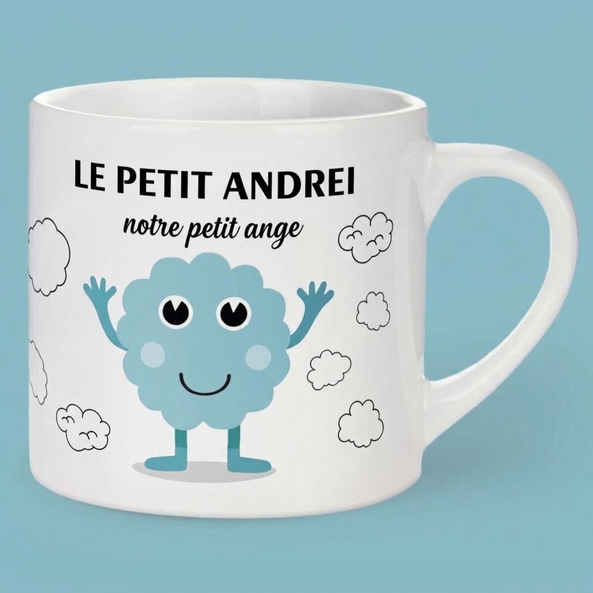 Tasse personnalisée pour enfants avec inscription - Le petit nuage joyeux