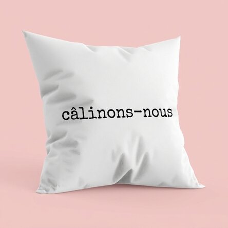 Coussin personnalisé avec inscription - Let's cuddle