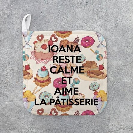 Sous-verre personnalisé pour casserole chaude avec inscription - Keep Calm