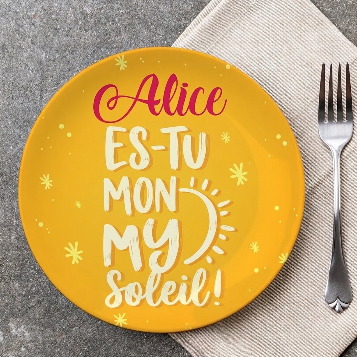 Assiette personnalisée avec inscription - « You are my sunshine »