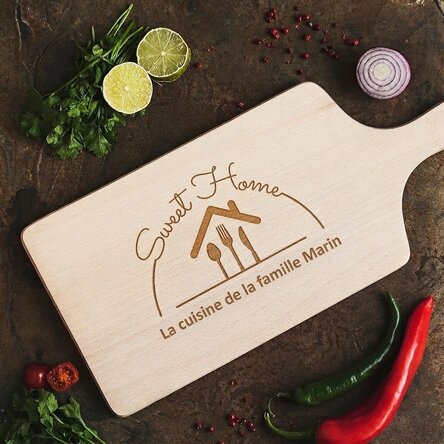 Planche à découper personnalisée - Sweet home