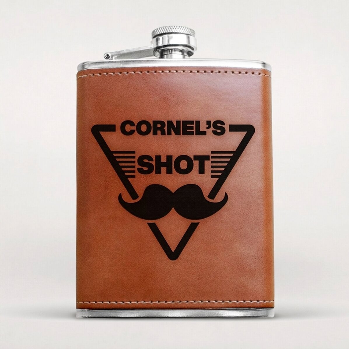 Flacon de poche personnalisé recouvert de cuir - Shot