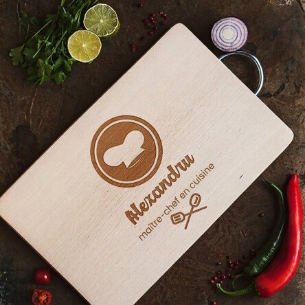 Planche à découper personnalisée - Le chef d'exception dans votre cuisine