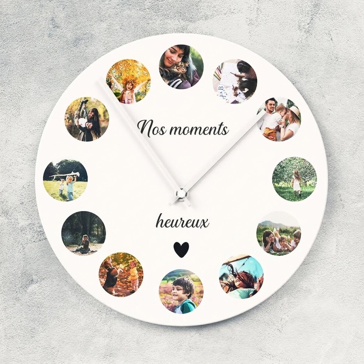 Montre personnalisée avec 12 photos - Nos moments