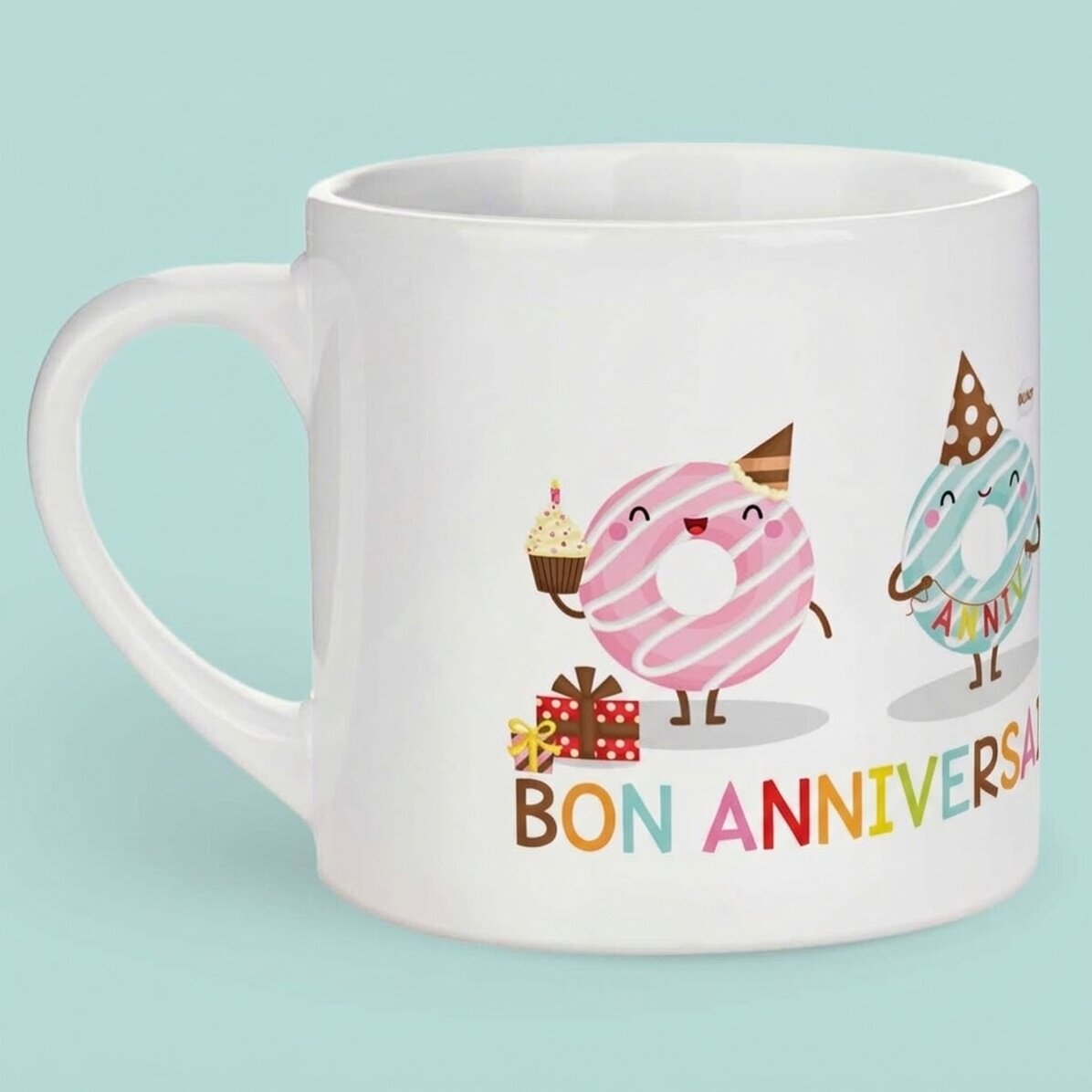 Tasse personnalisée pour enfants avec inscription - Donuts