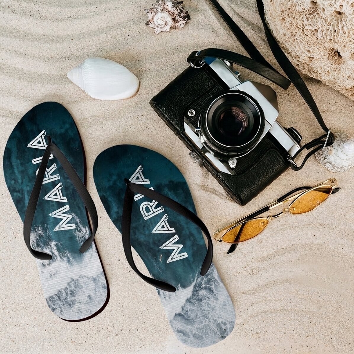 Tongs personnalisées avec un prénom - Ocean