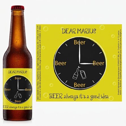 Bière personnalisée avec un texte - La bière, c'est toujours une bonne idée