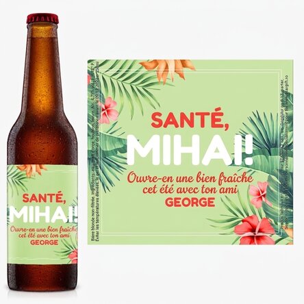 Bière personnalisée avec un texte - Hibiscus