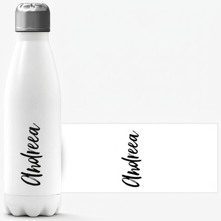 Thermos with white base personalised with your name